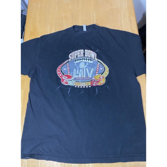 Super Bowl LIV 2020 Kansas City Chiefs Vs San Francisco 49ers SZ XXL 24.5pit2pit - Picture 1 of 5